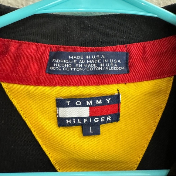 Tommy Hilfiger Polo Shirt Size Large Vintage - Picture 2 of 6